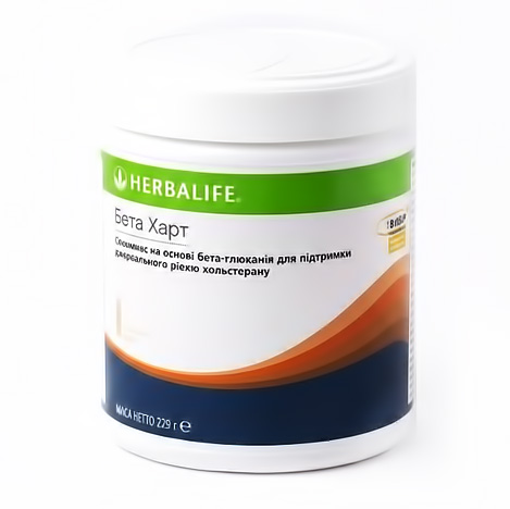 Купити Beta Heart Herbalife ❤️ — ванільний порошок з бета-глюканом для зниження холестерину, здоров'я серця та схуднення з Formula 1